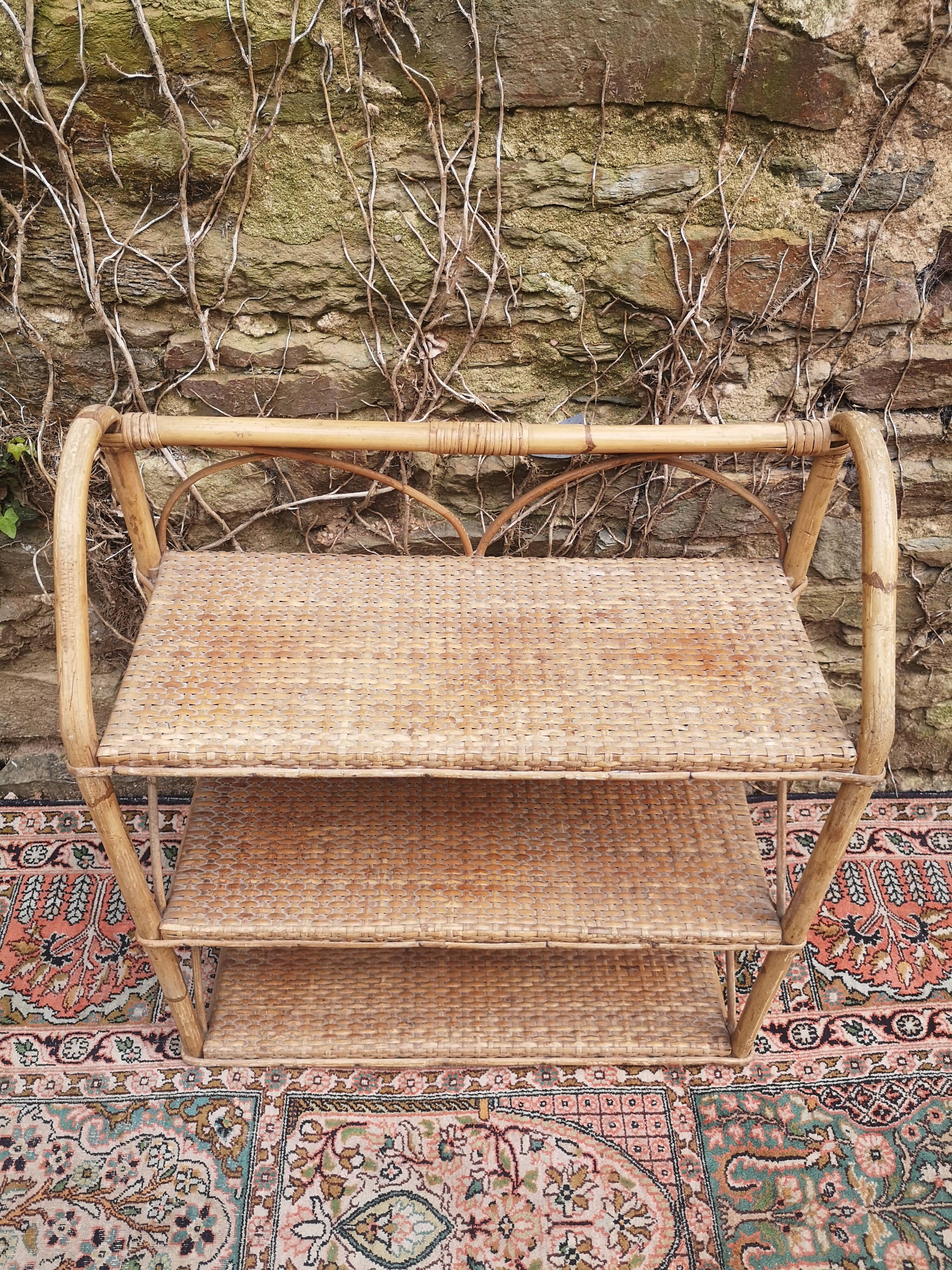 Rattan shelf