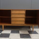 wood sideboard 1960s 2 doors and 4 drawers in the middle