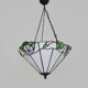 Tiffany washbasin pendant in glass paste with floral decoration