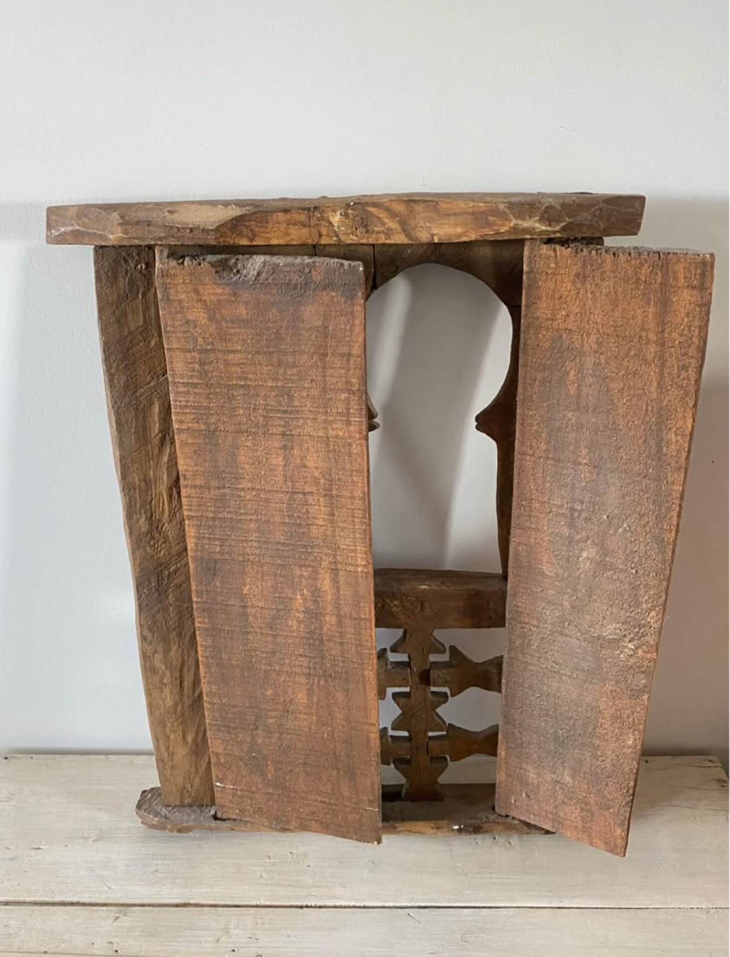Window of an ancient Kasbah in carved solid wood – Berber craftsmanship