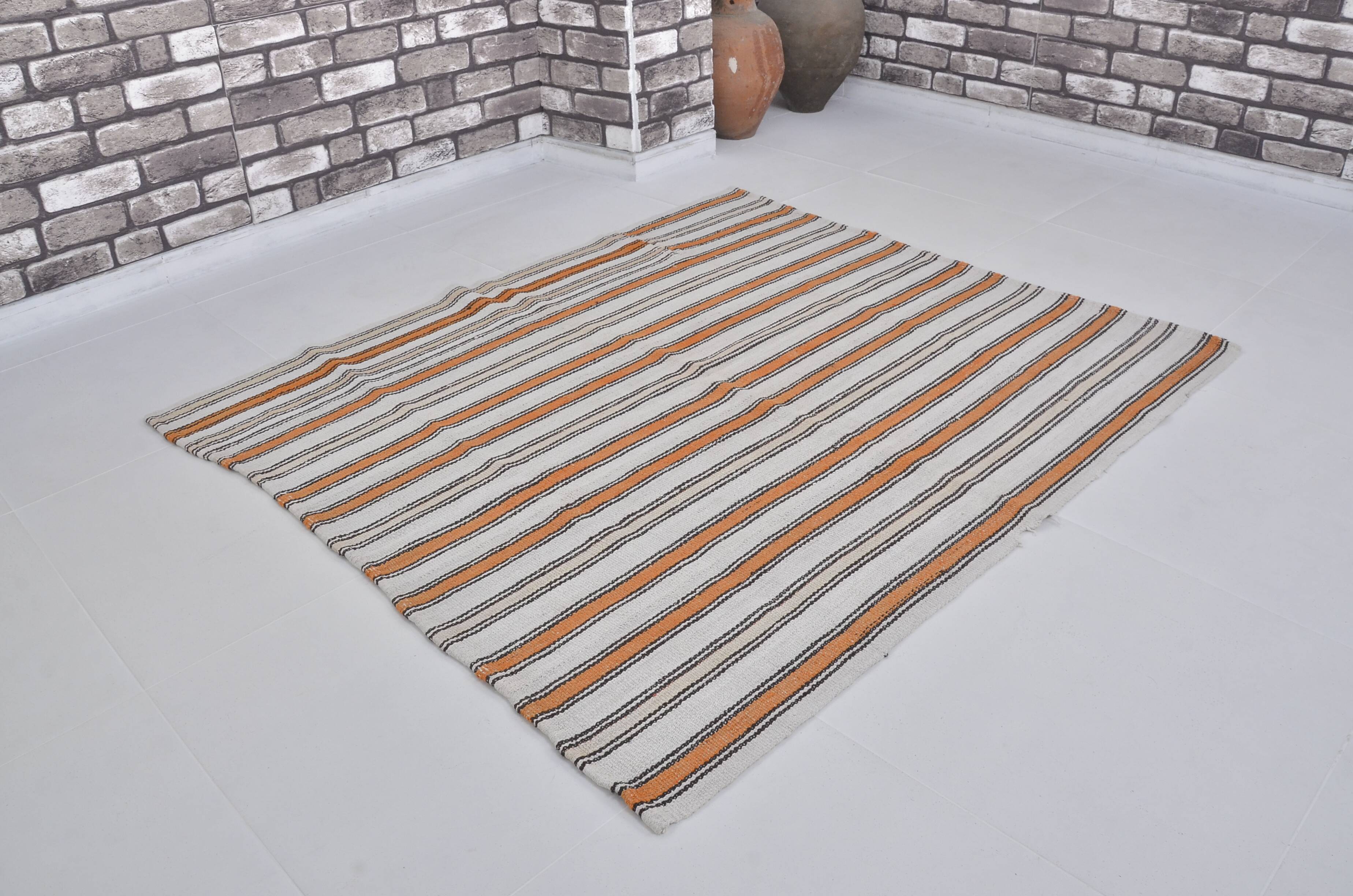 Colourful Stripe Oushak Vintage Hemp sku3724