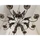 Lustre contemporain en fer forgé florentin brun-argent