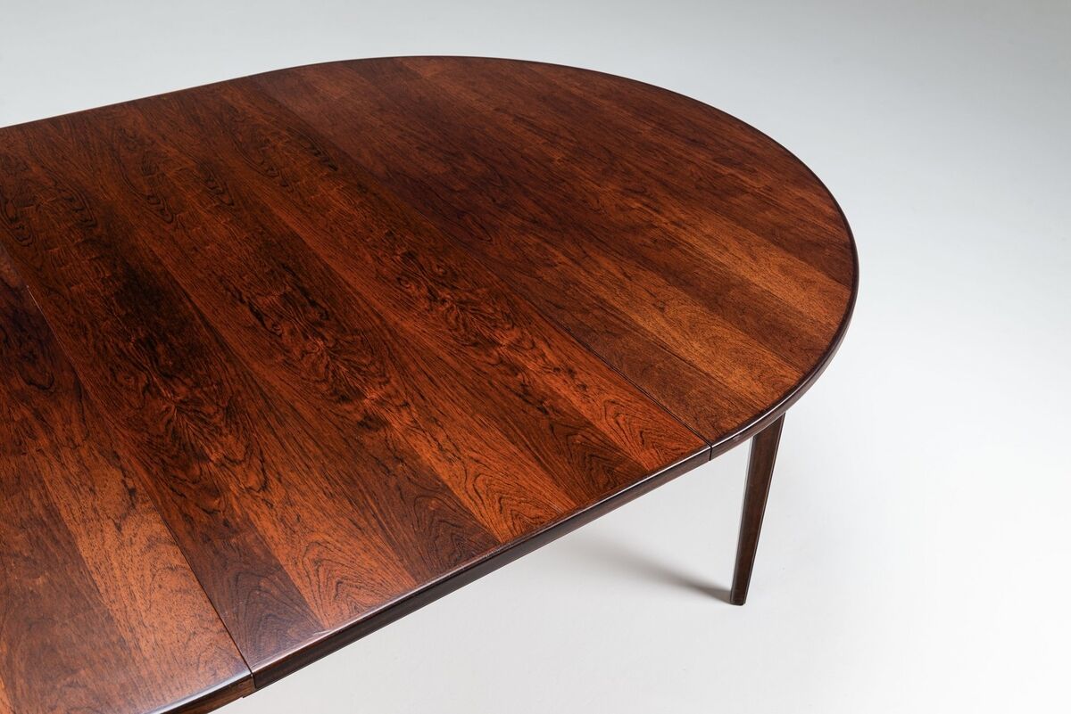 Gunni Omann large dining table in rosewood Omann Jun Denmark 1960