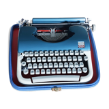 Functional blue typewriter