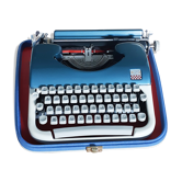 Functional blue typewriter