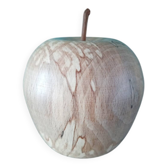 Turned wooden apple