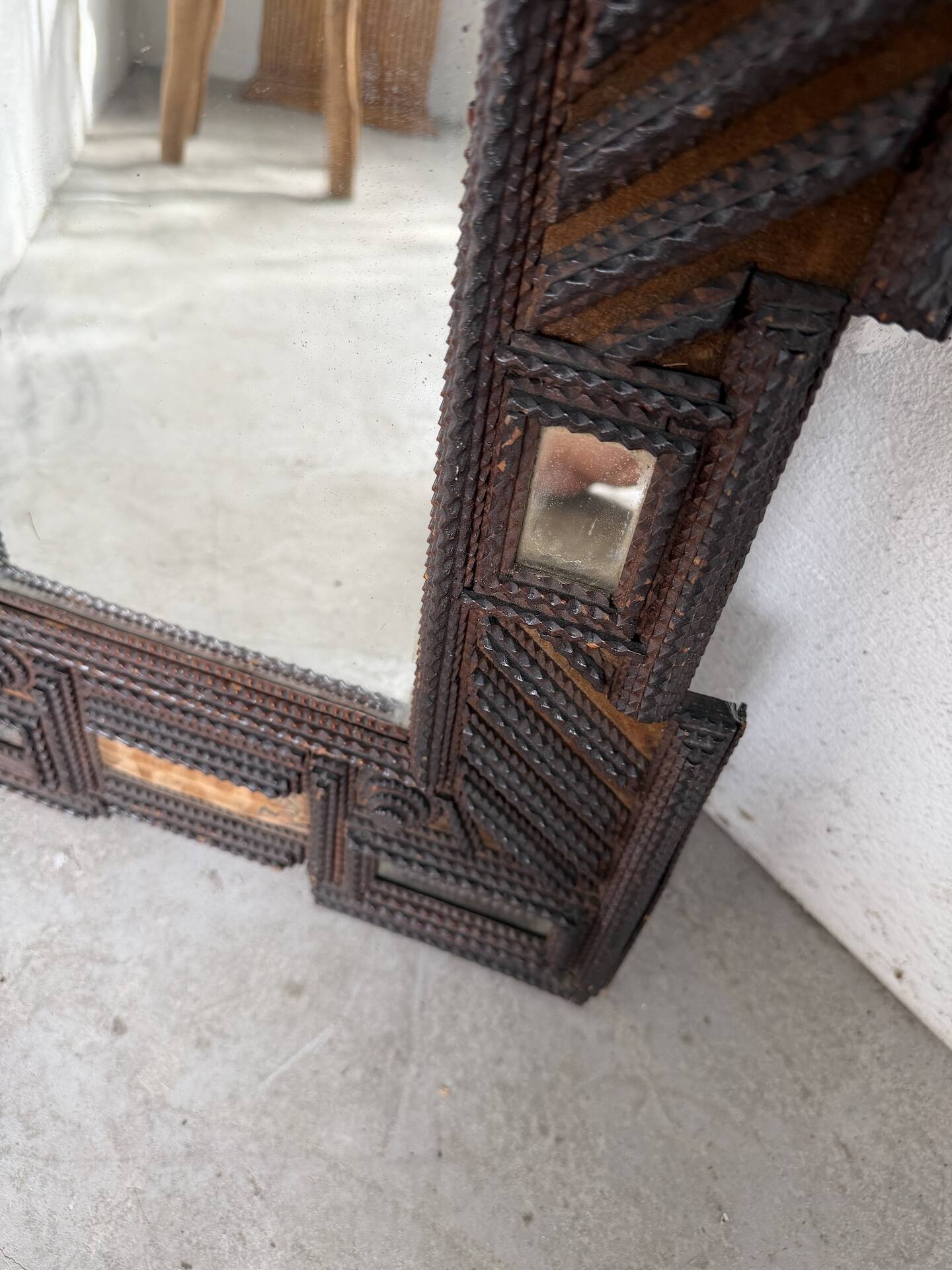 Tramp Art Mirror 1903
