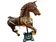 Carousel horse / decorative wooden horse, carved and varnished.