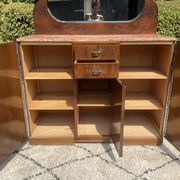 Vintage Art Deco walnut furniture from the 1940s-50s.