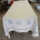 Antique linen/mixed sheet with embroidery