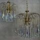 Chandelier en goutte d'eau de style Hollywood Regency – Massif