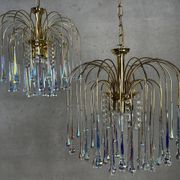 Chandelier en goutte d'eau de style Hollywood Regency – Massif
