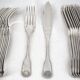 Christofle Vendôme 12 fish cutlery sets, 24 pieces, silver-plated metal, in excellent condition.