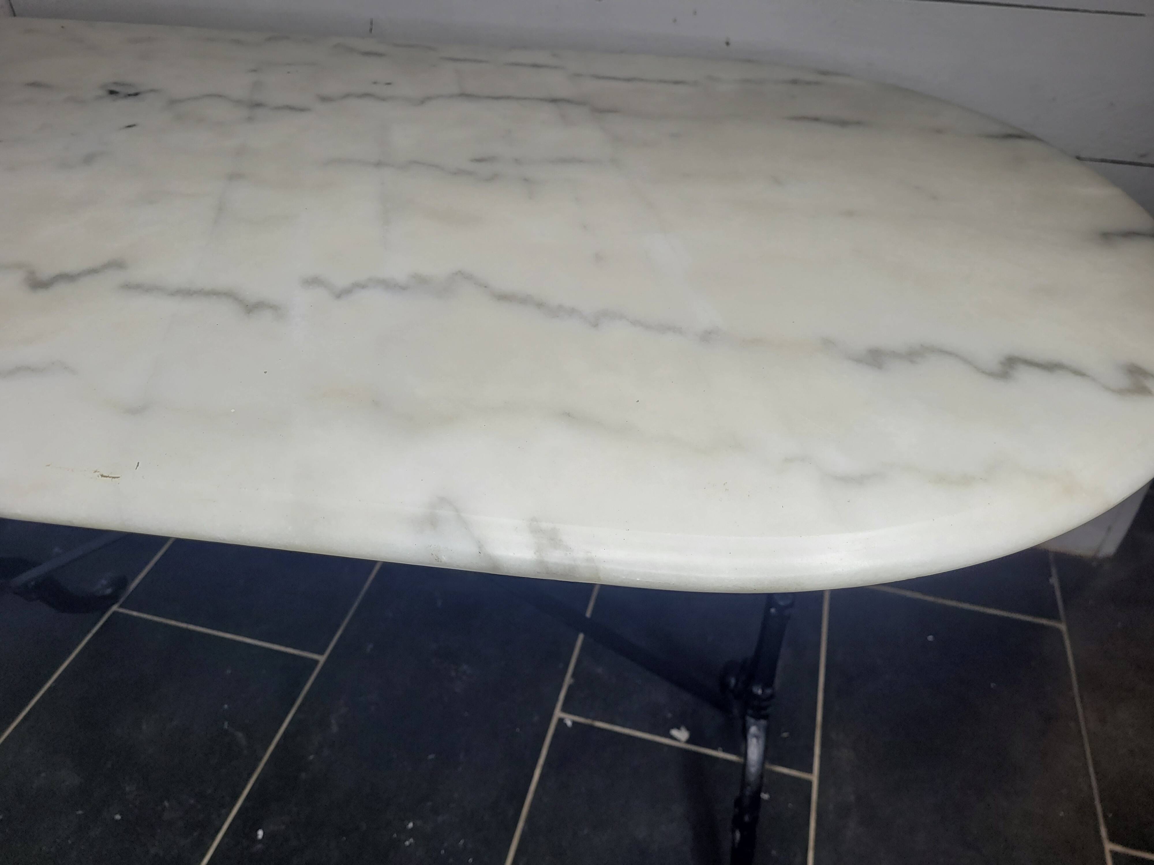 Marble top bistro table