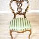 Chaises en noyer vintage vert clair, années 1890, ensemble de 5