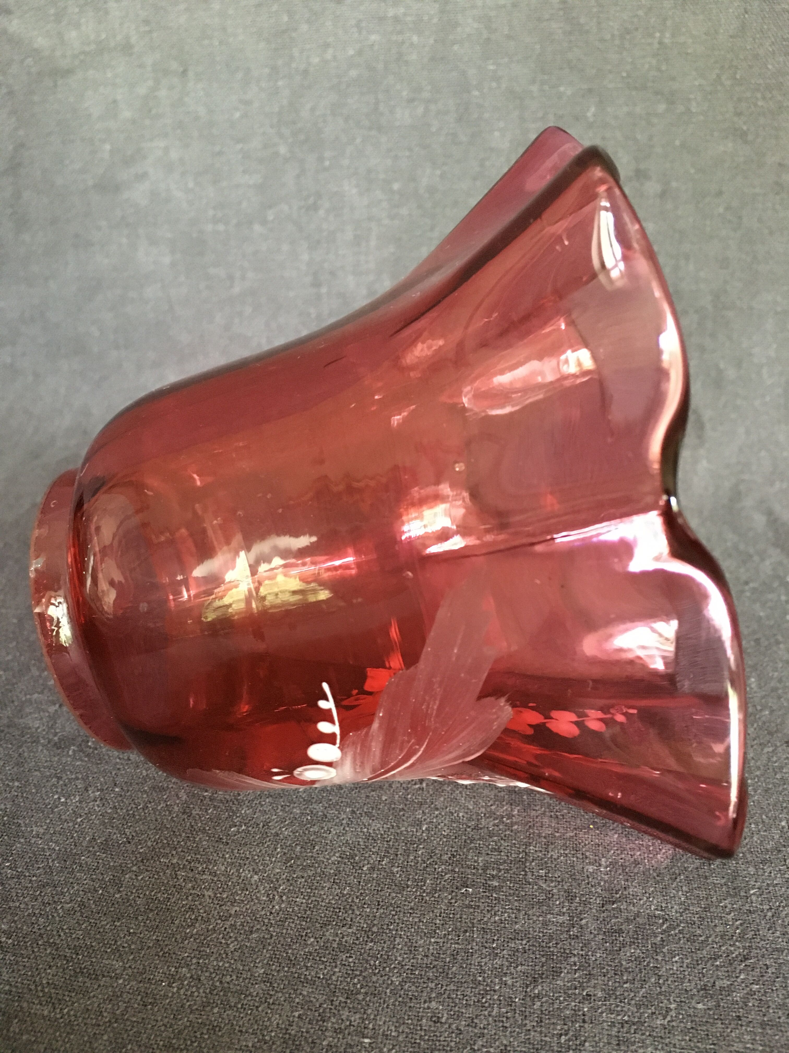 Enamelled red tulips