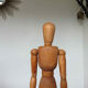 Articulated wooden mannequin 60s