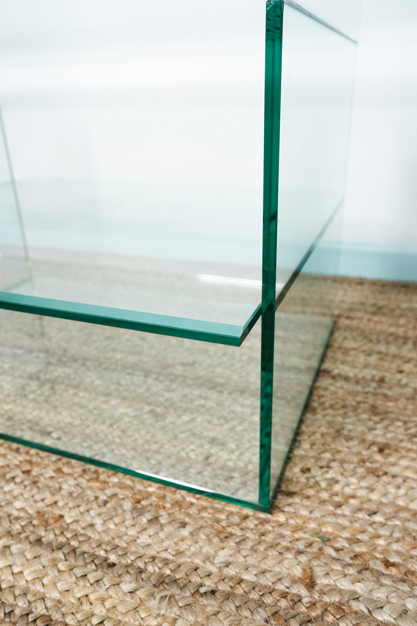 Glass coffee table