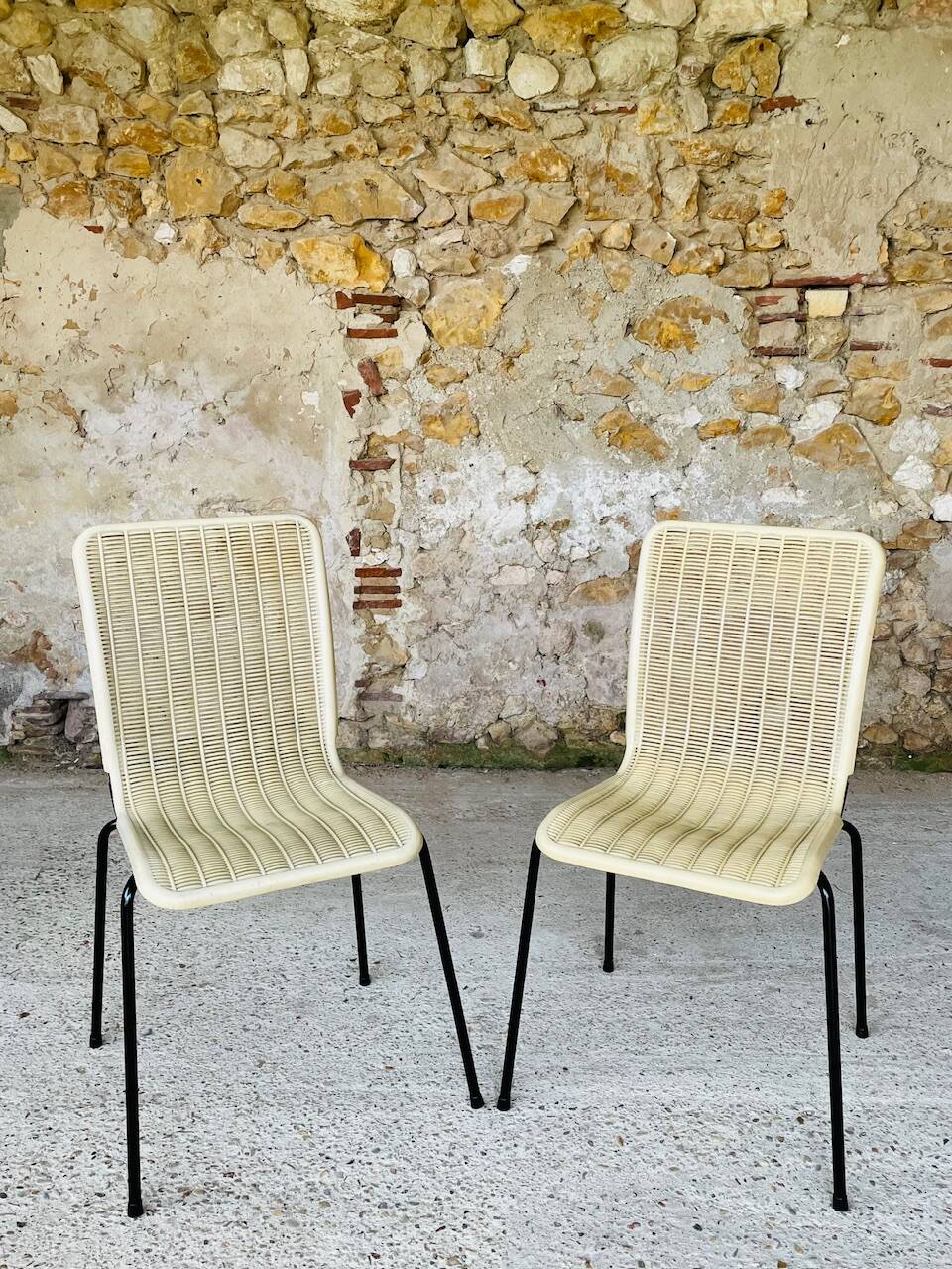 Pair of vintage garden chairs by Fantasia, circa 1950s