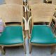 Set of 16 vintage Fameg wooden bistro armchairs