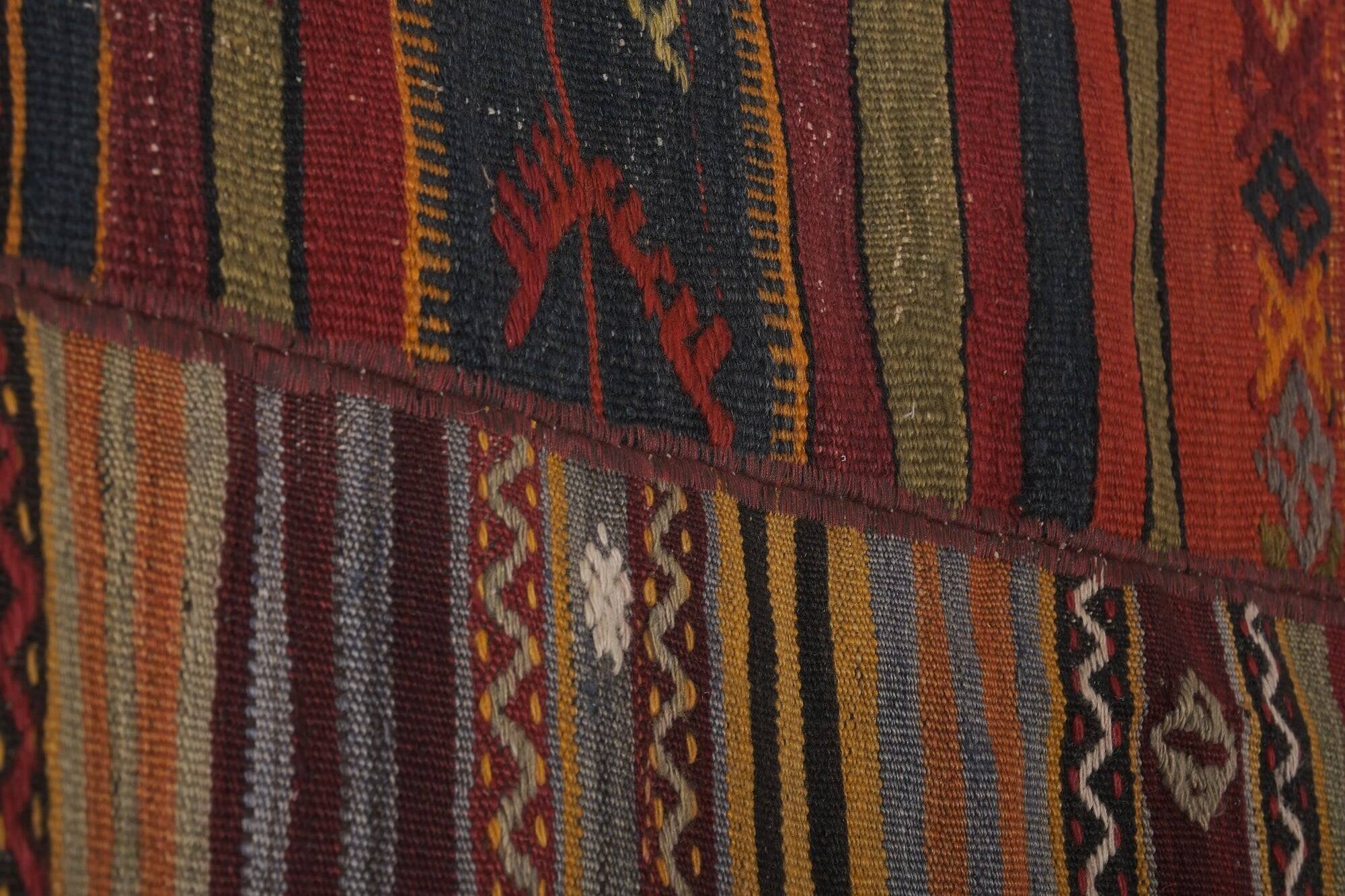 Vintage Turkish kilim handwoven 273x356 cm