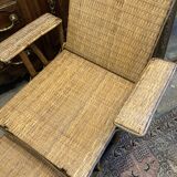 Rattan bamboo chaise longue 1920's