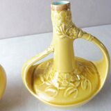 Pair of ancient vases/soliflores, in ceramics from Sarreguemines, 3756