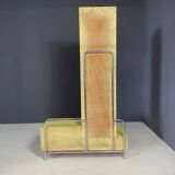 Bauhaus hairdresser mirror wood metal glass Slezák 1930s Czechoslovakia