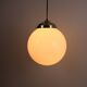 Vintage chrome opaline pendant light, 1970s-80s