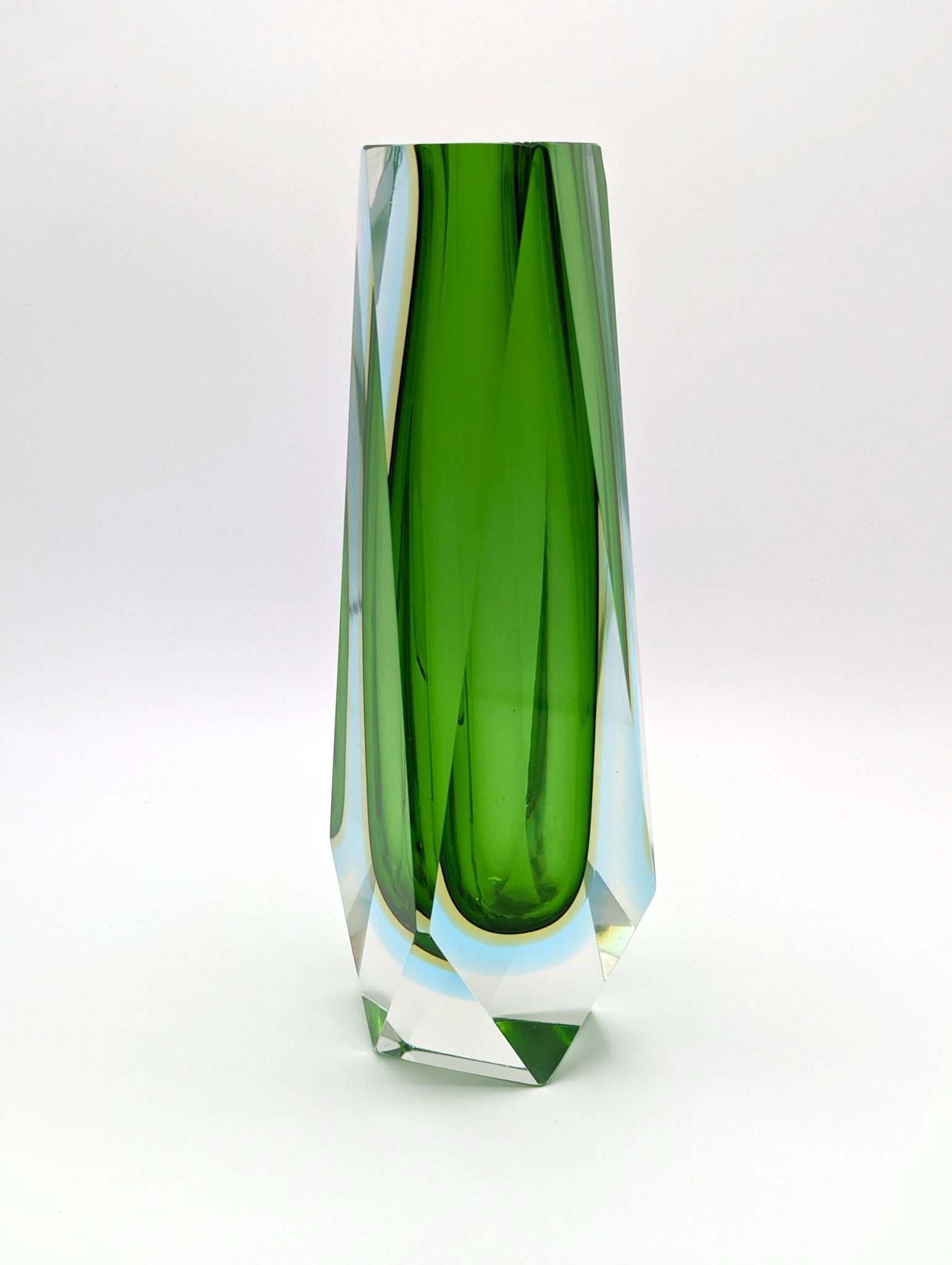 Vintage Sommerso Vase (large model) in Murano glass by Flavio Poli, Italy 1970