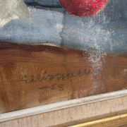 Original Swedish Oil on Canvas – "Flowers and Fruit by Ellis Wallin"