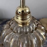 Amber glass pendant light