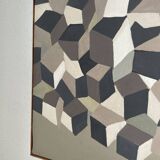Abstract construction site work canvas