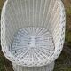 Child's armchair in white rattan, excellent condition, vintage.