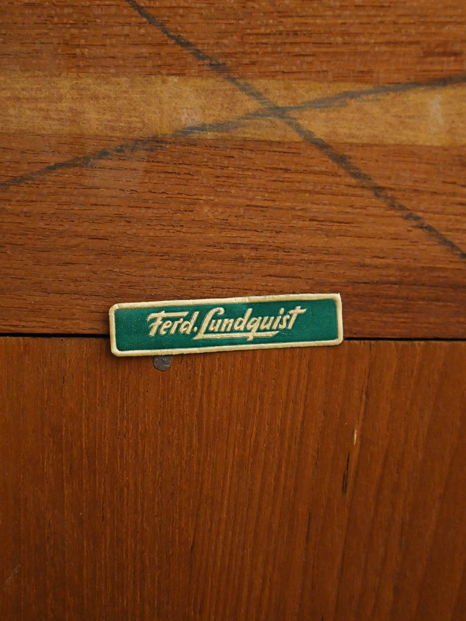 Scandinavian teak bookcase by Ferdinand Lundquist, 1960s