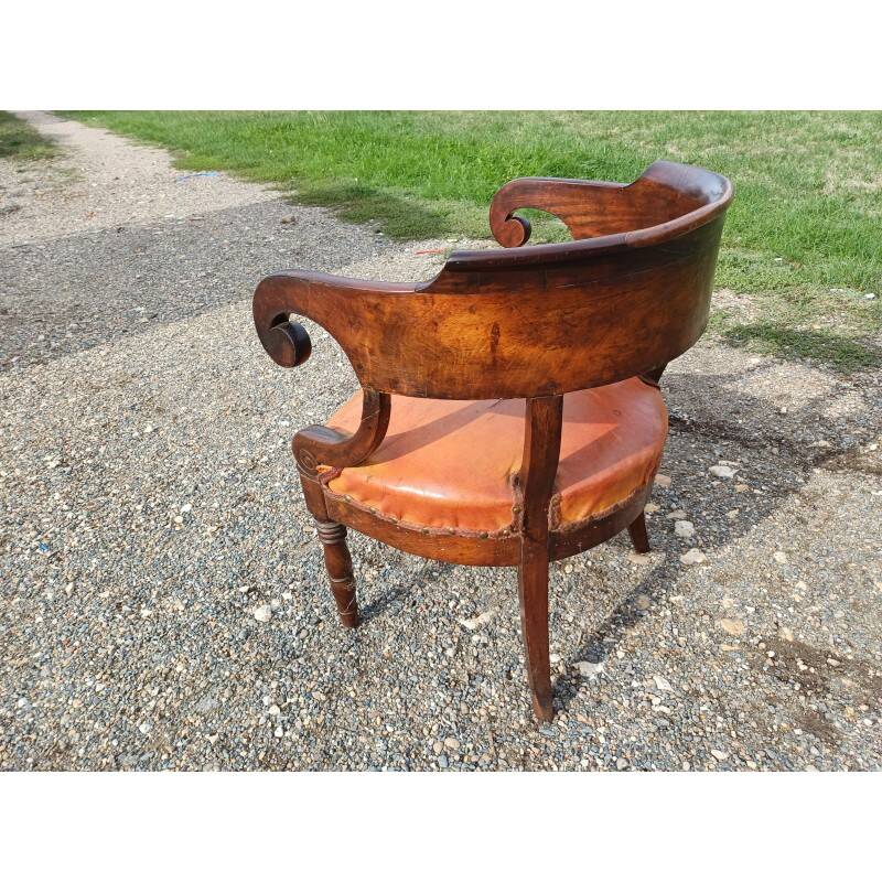 Fauteuil Empire 19ème Acajou