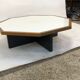 Table basse hexagonale en wengé 1960