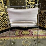 8 1970 chairs in chromed metal "made an Italy" restored