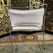 8 1970 chairs in chromed metal "made an Italy" restored