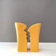 Asa selection vases "Faces" yellow, set of 2 ceramic vases, 90's