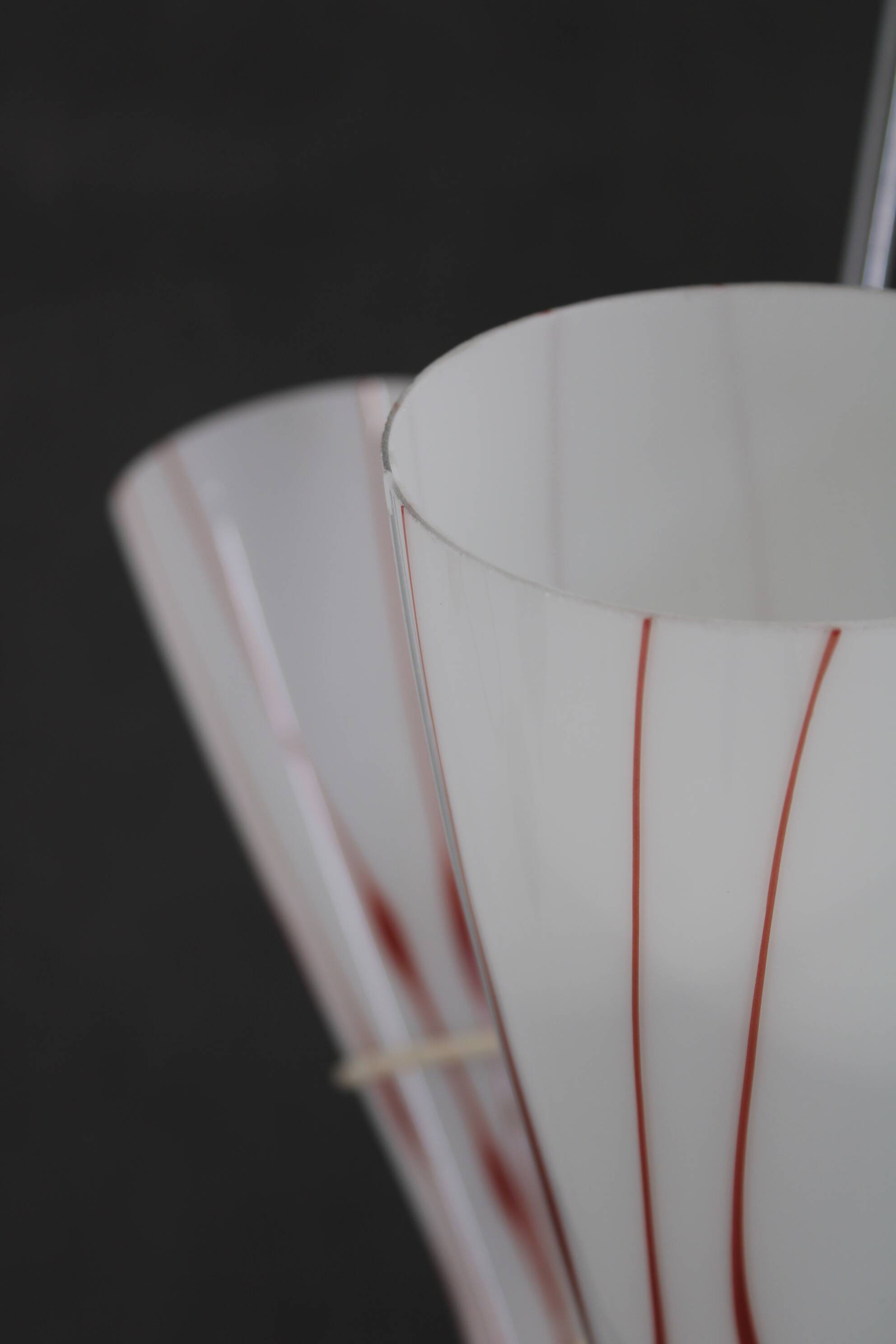 1970s Glass Chandelier , Czechoslovakia