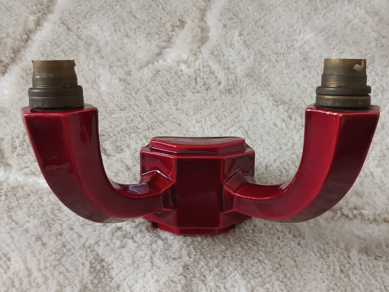 Pair of Art Deco ceramic wall lights