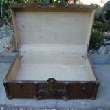Old brown canvas trunk