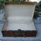 Old brown canvas trunk