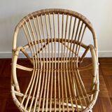 Rattan armchair shell 60s