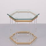 Table d'appoint en forme d'hexagone Hollywood Regency années 1970 France