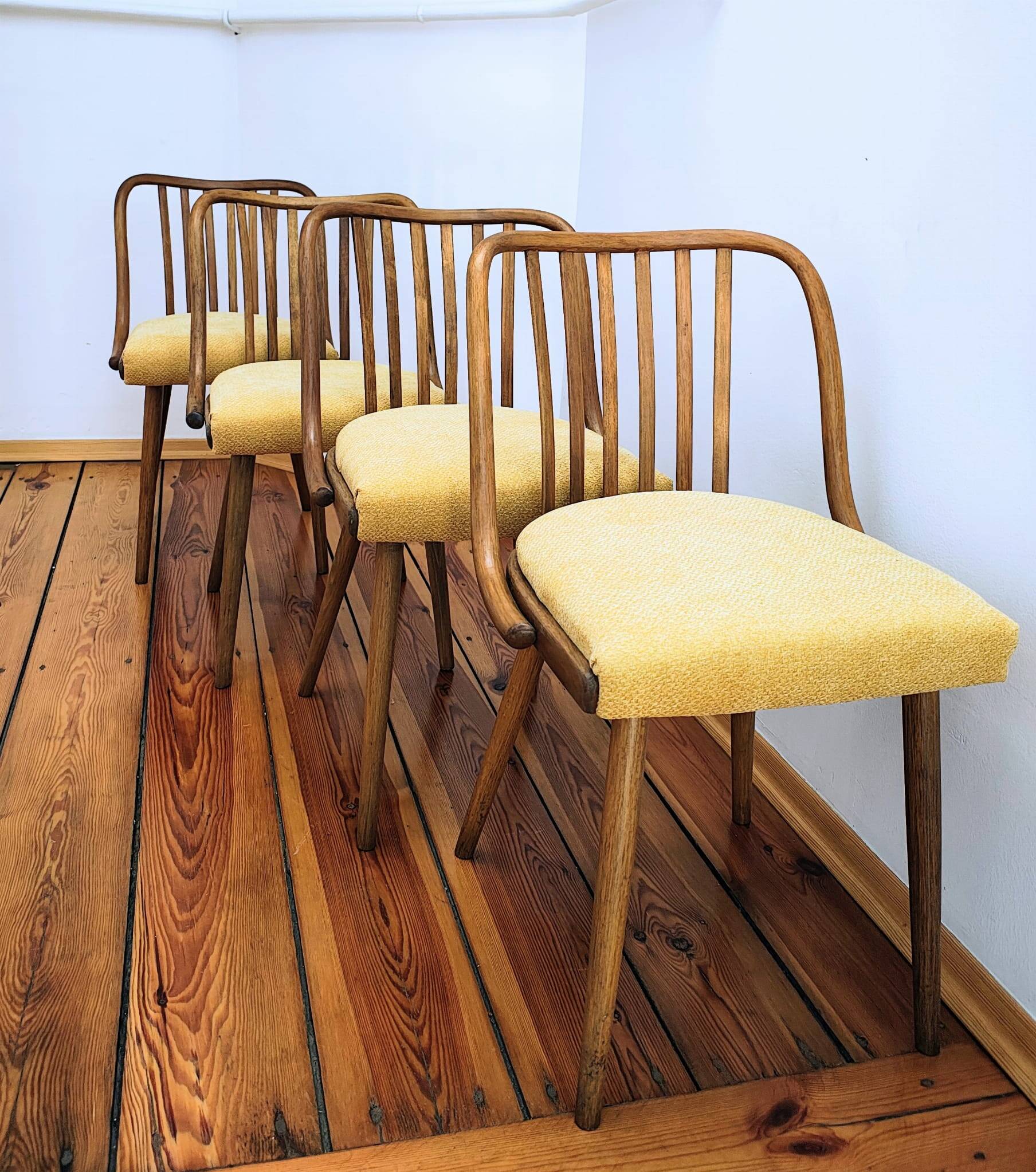 Dining Chairs attributed to A. Suman for Tatra Nabytok, Czechoslovakia, 196