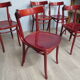 Set of 6 bistro chairs in curved wood