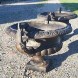 Pair of cast ear vases