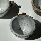 Set of 5 Indonesian ceramic handle coffee cups